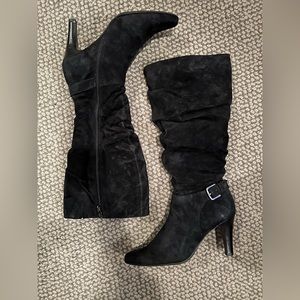 White Mountain knee length suede boots
